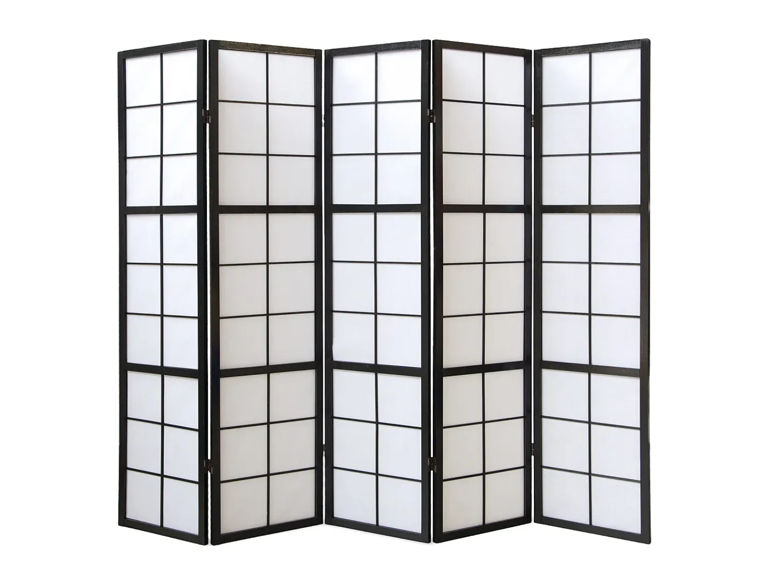 Biombo^Biombo 175x220x2.2 cm negro Shoji Negro / Blanco