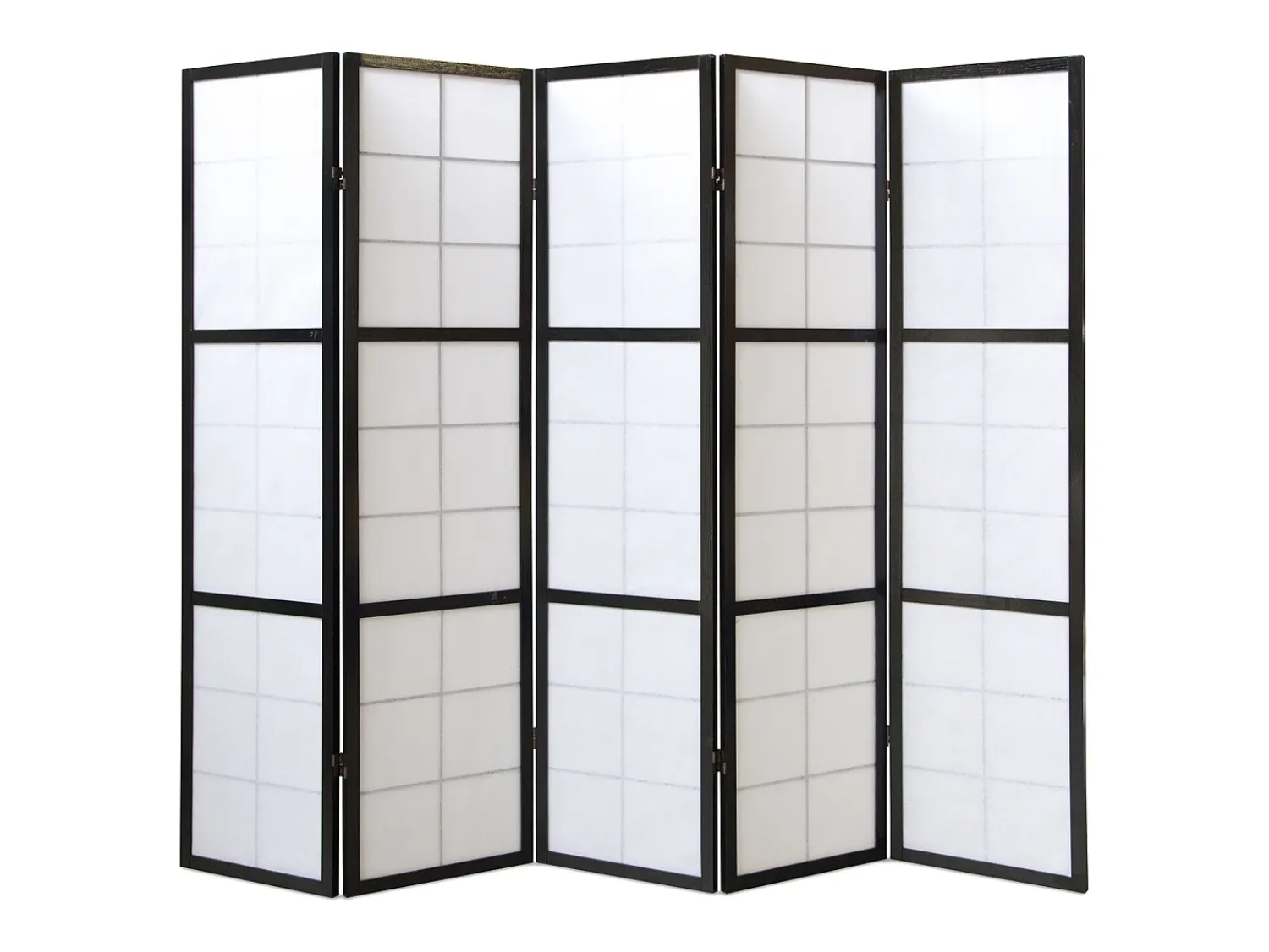 Biombo^Biombo 175x220x2.2 cm negro Shoji Negro / Blanco