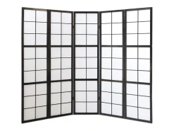 Biombo^Biombo 175x220x2.2 cm negro Shoji Negro / Blanco
