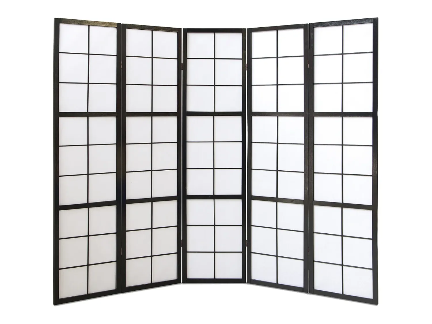 Biombo^Biombo 175x220x2.2 cm negro Shoji Negro / Blanco
