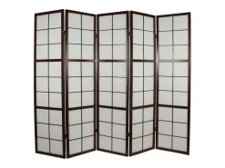 Biombo^Biombo 175x220x2.2 cm negro Shoji Negro / Blanco