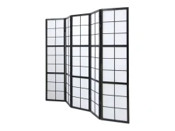 Biombo^Biombo 175x220x2.2 cm negro Shoji Negro / Blanco