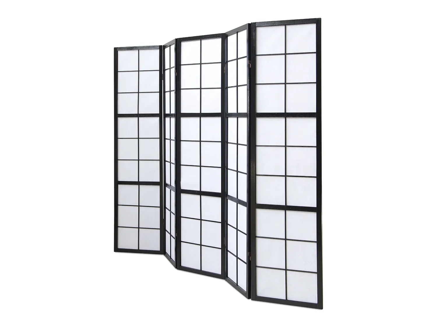 Biombo^Biombo 175x220x2.2 cm negro Shoji Negro / Blanco