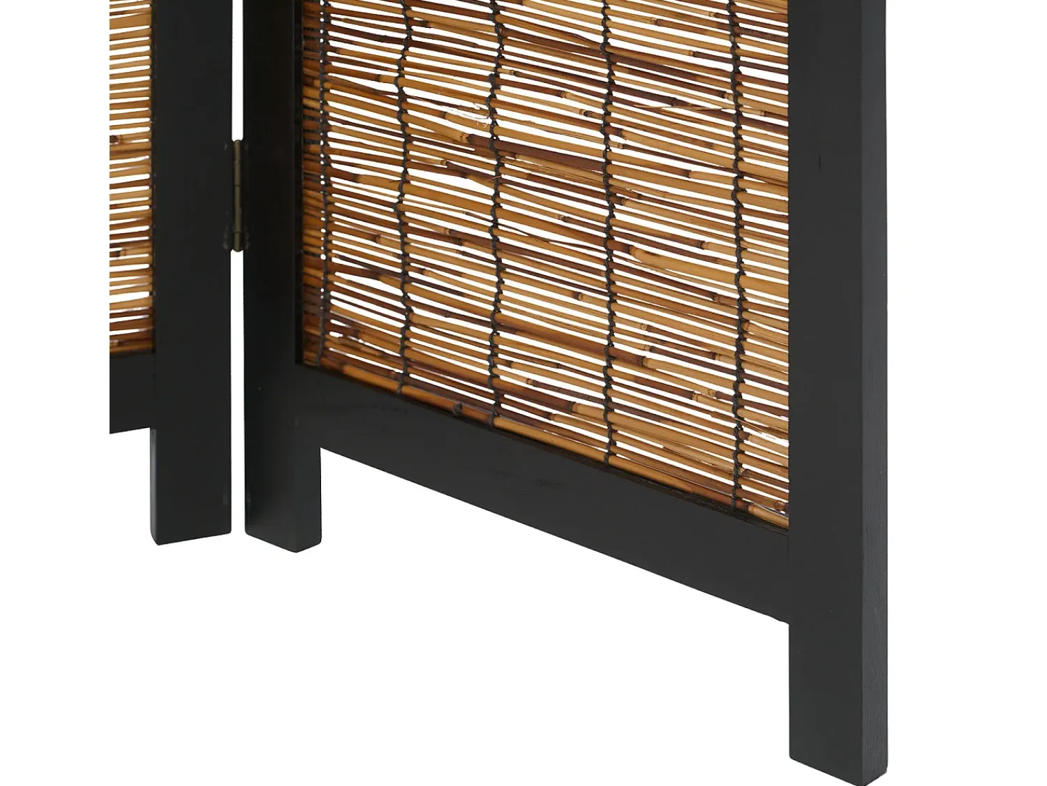 Sale Biombo 170x120x2 cm Sauce Negro Negro / Marru00f3n