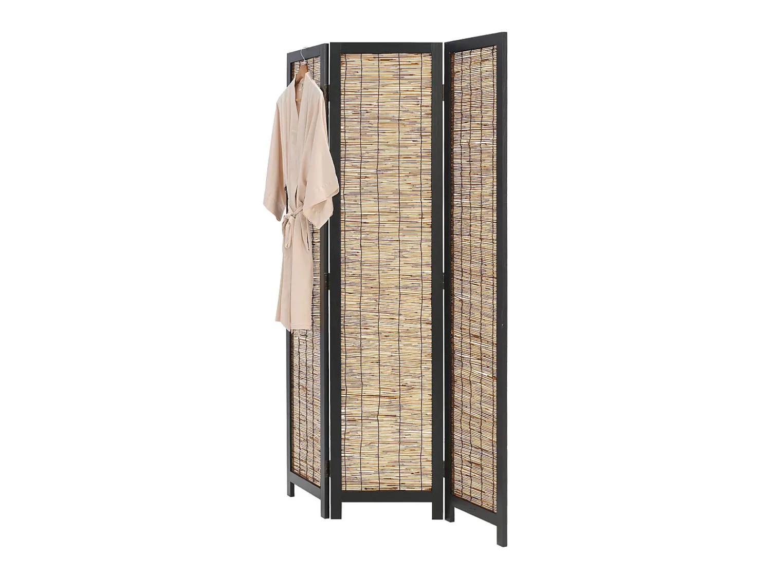 Sale Biombo 170x120x2 cm Sauce Negro Negro / Marru00f3n