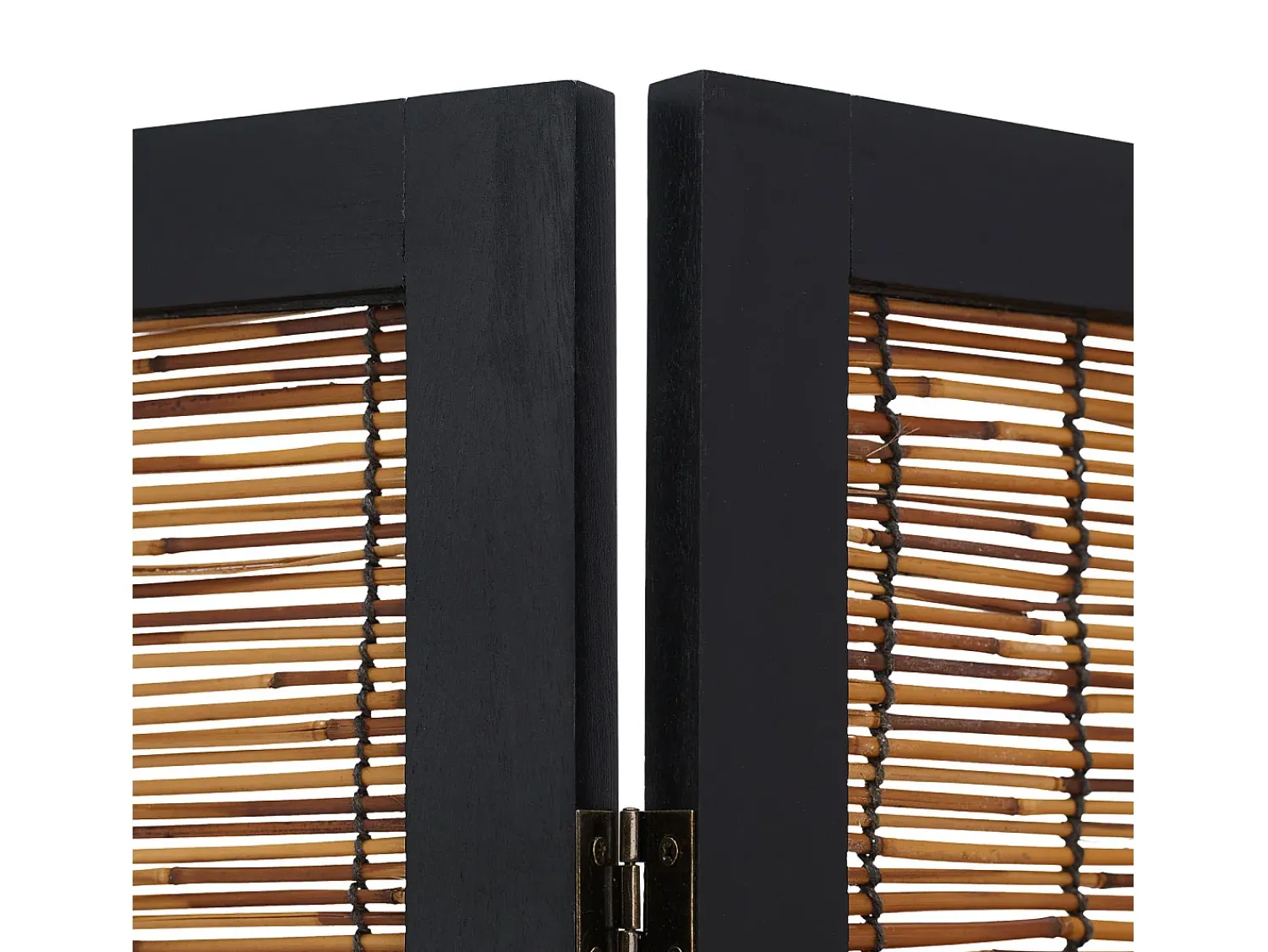 Sale Biombo 170x120x2 cm Sauce Negro Negro / Marru00f3n