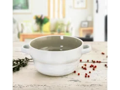 Bol Vita Quid cerámica blanco/marrón 50 cl