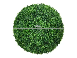 Clearance Bola de boj artificial, protección UV, plástico, (40x40x40 cm) Verde