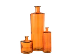 Sale J-Line Botella de vidrio de 15x15x40 cm Rojo