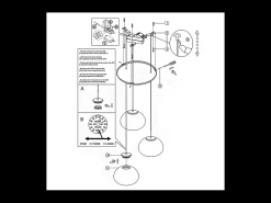 Brena - Fabas Luce Lámpara colgante circular de 3 luces - LED regulable de 30 W - Florón redondo transparente de 35 cm de diámetro.