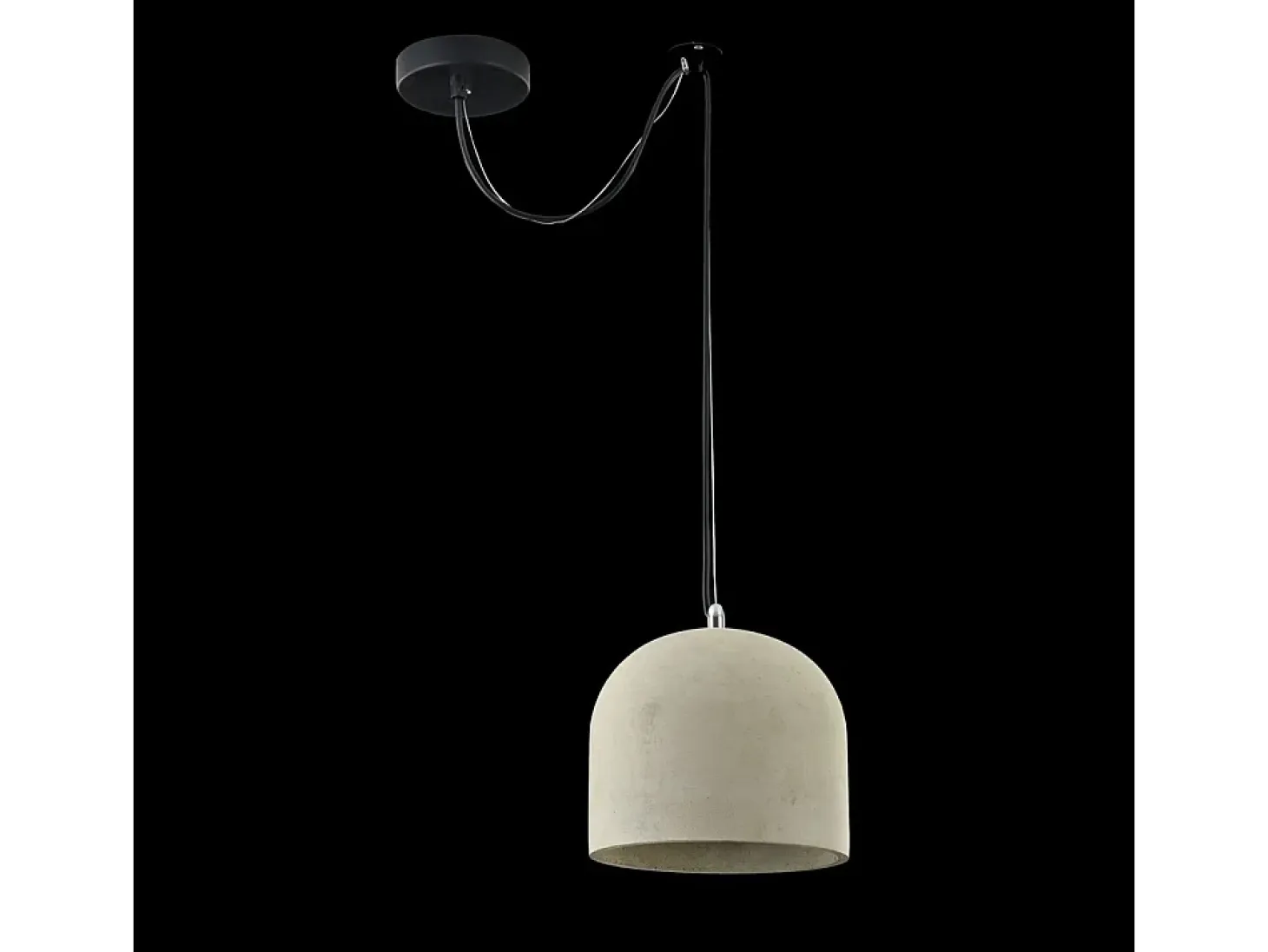 Broni Lámpara Colgante de Techo Dome Negra, 1 Luz, E27