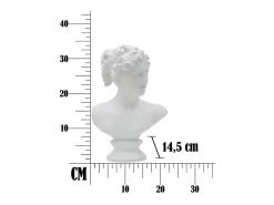 Busto decorativo clásico de mujer en poliresina h34 cm