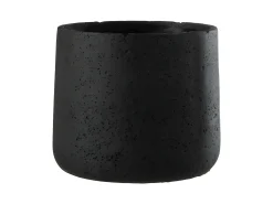 Cachepot de cerámica negro 19x19x17 cm