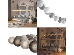 Vicco Cadena de luces 310x310x310 Gris