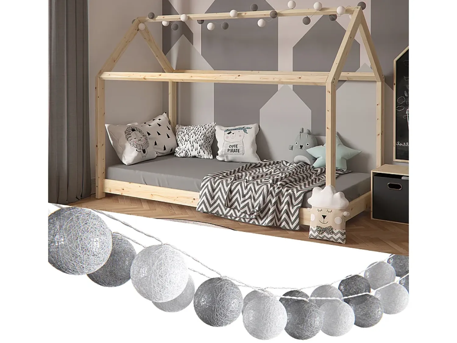 Vicco Cadena de luces 310x310x310 Gris