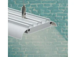 AKUNADECOR Lámpara Suspendida^Campana Rect. Indust Ip65 Modelo Mendel Aluminio Gris