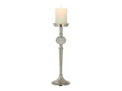 Online J-Line Candelabro de pie de aluminio 11.5x11.5x36 cm Plateado