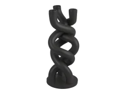 PRESENT TIME Candelabro retorcido - Negro