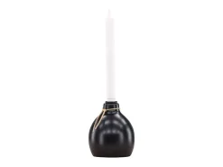ebuy24 Portavelas Y Vela^Candelabro Ulricehamn con luz LED negra. Negro