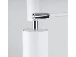 Candelabros Lemmi Moderno De Acero - 6 Fuentes Luminosas - L.77 X A.125 Cm - Blanco