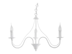 Candelabros Vivow moderno de acero - 3 fuentes luminosas 3000K - L.60 x A.80 cm - blanco