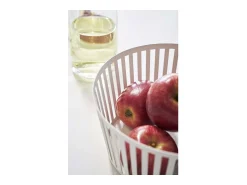 Yamazaki Presentación Y Servicio^Cesta de fruta metálica Torre Blanco