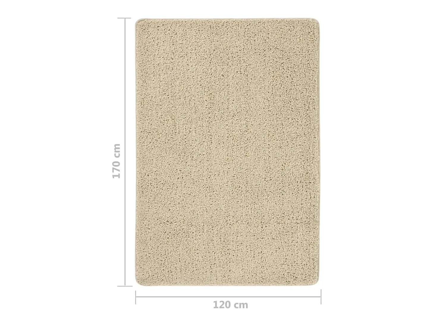 Charleroi Alfombra peluda antideslizante color crema 120x170 cm