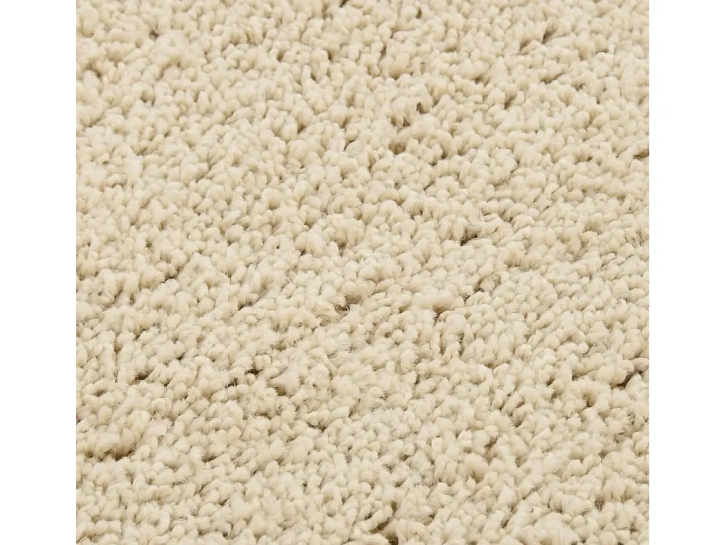 Charleroi Alfombra peluda antideslizante color crema 120x170 cm