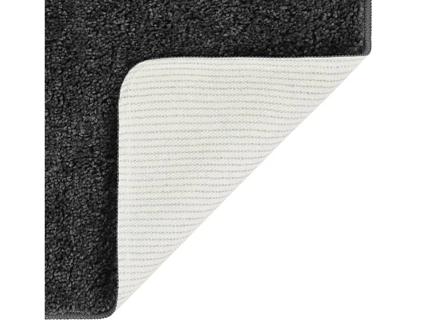 Garden Furniture Alfombra De Salón^Charleroi Alfombra peluda antideslizante oscuro 80x150 cm Gris