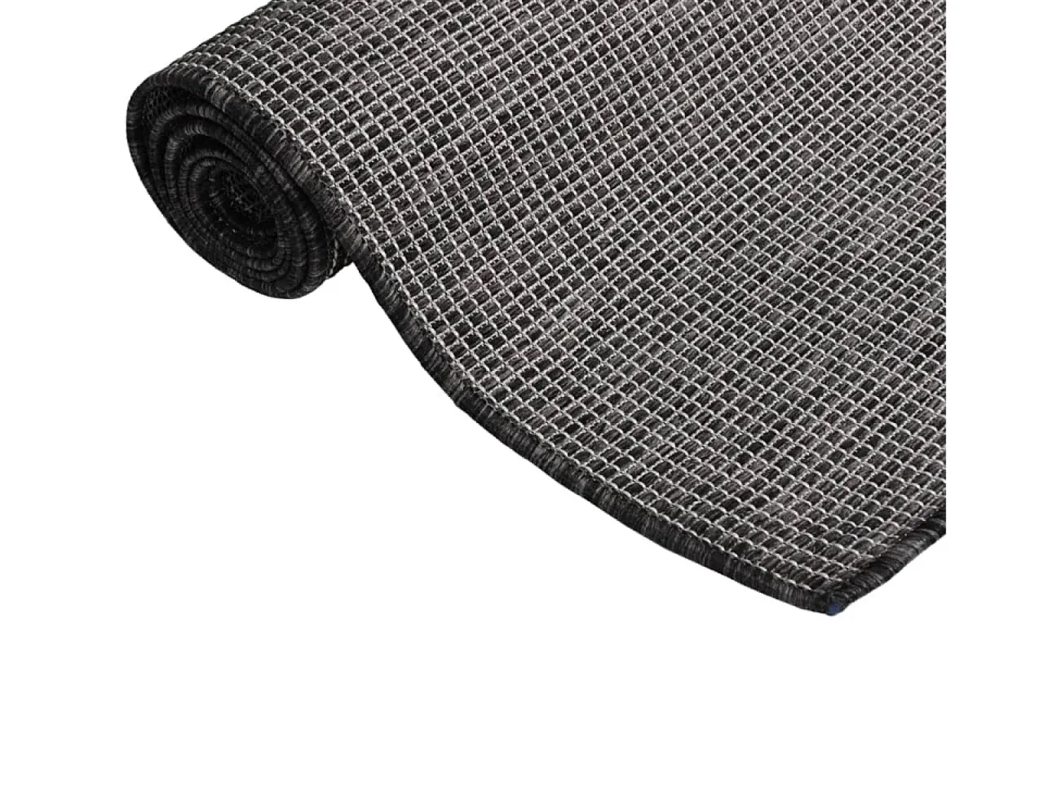 Garden Furniture Alfombra De Exterior^Christiaan Alfombra de exterior de tejido plano 80x250 cm Gris