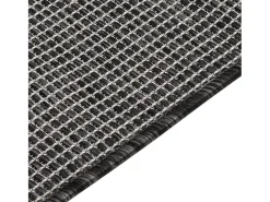 Garden Furniture Alfombra De Exterior^Christiaan Alfombra de exterior de tejido plano 80x250 cm Gris