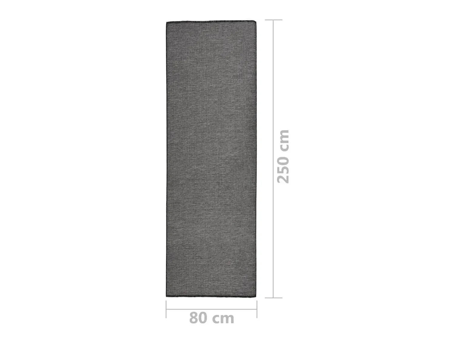 Garden Furniture Alfombra De Exterior^Christiaan Alfombra de exterior de tejido plano 80x250 cm Gris
