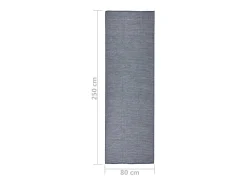 Online Garden Furniture Christiaan Alfombra de exterior de tejido plano 80x250 cm Azul