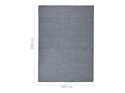 Christiaan Alfombra de exterior de tejido plano azul 200x280 cm