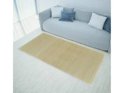 Garden Furniture Alfombra De Salón^Claire-Emmanuelle-Rose Alfombra de bambú color natural 160x230 cm Marru00f3n