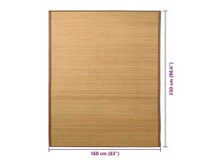 Claire-Emmanuelle-Rose Alfombra de bambú color natural 160x230 cm
