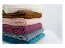 Cobija boudoir de micro-velours acanalado para bebé 75 x 100 cm