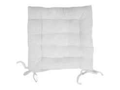 Soleil d'ocre Ropa De Casa^Cojin de silla acolchado en algodón 40x40x5 cm PANAMA Blanco
