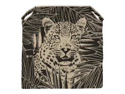 Soleil d'ocre Ropa De Casa^Cojin de silla de algodón 40x40x4 cm SAFARI Gris antracita