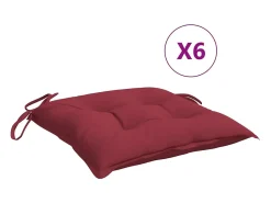 Outlet Clicnbuy Cojines de palets de jardín 6 unidades Oxford tinto 50x50x7 cm Rojo