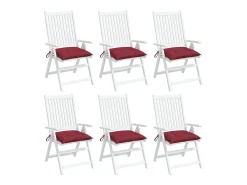 Outlet Clicnbuy Cojines de palets de jardín 6 unidades Oxford tinto 50x50x7 cm Rojo