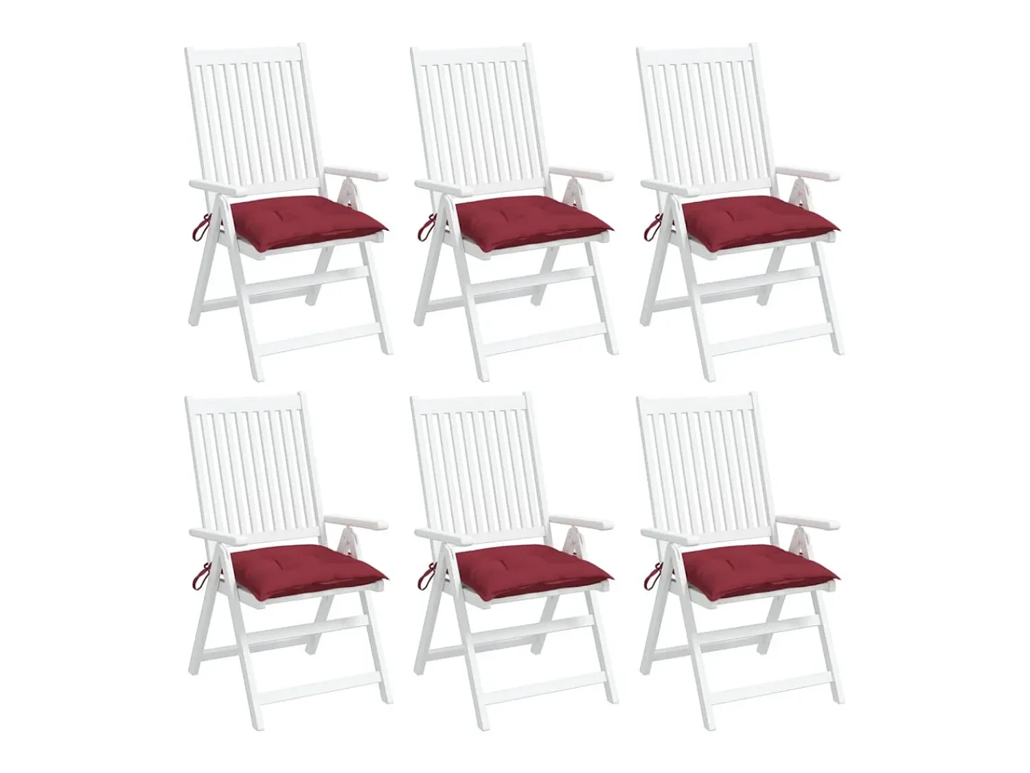 Outlet Clicnbuy Cojines de palets de jardín 6 unidades Oxford tinto 50x50x7 cm Rojo