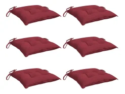 Outlet Clicnbuy Cojines de palets de jardín 6 unidades Oxford tinto 50x50x7 cm Rojo