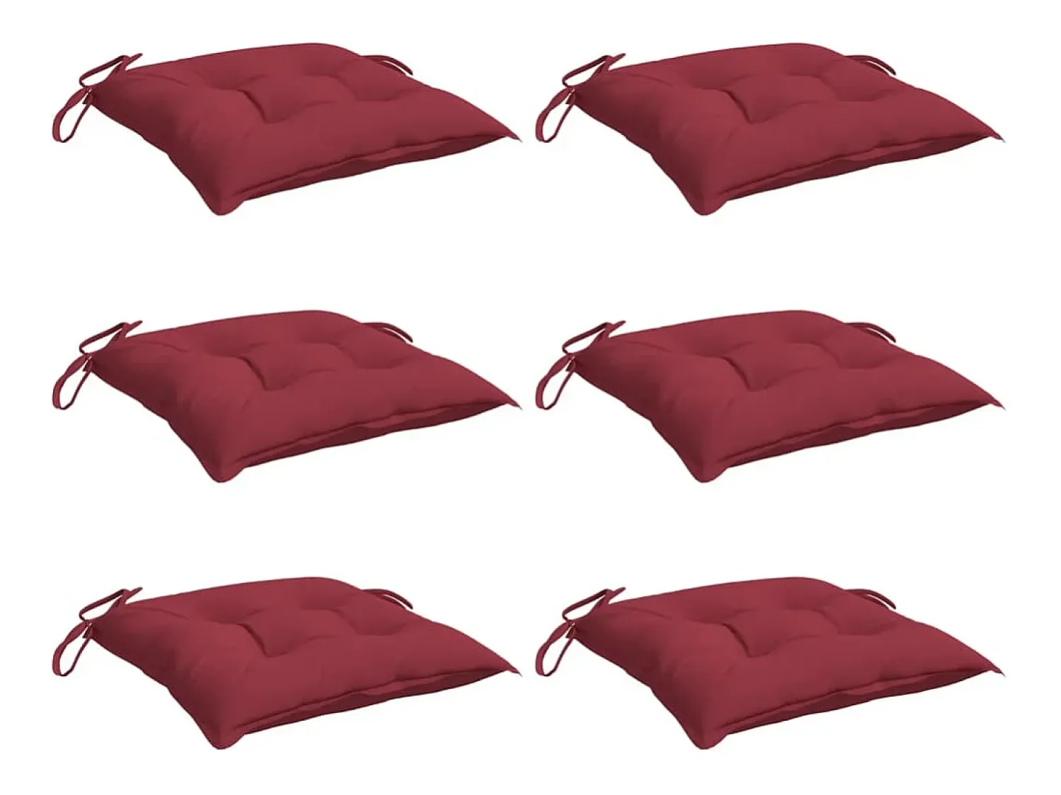 Outlet Clicnbuy Cojines de palets de jardín 6 unidades Oxford tinto 50x50x7 cm Rojo