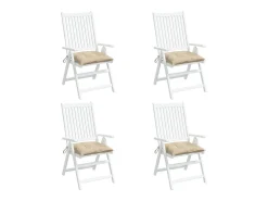 Cojines de palets de jardín 4 unidades tela Oxford beige 50x50x7 cm
