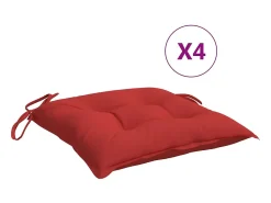 Clicnbuy Ropa De Casa^Cojines de palets de jardín 4 unidades tela Oxford 50x50x7 cm Rojo