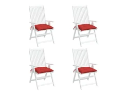 Clicnbuy Ropa De Casa^Cojines de palets de jardín 4 unidades tela Oxford 50x50x7 cm Rojo