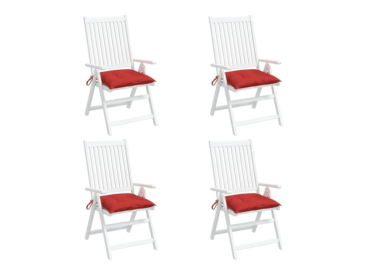 Clicnbuy Ropa De Casa^Cojines de palets de jardín 4 unidades tela Oxford 50x50x7 cm Rojo