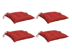 Clicnbuy Ropa De Casa^Cojines de palets de jardín 4 unidades tela Oxford 50x50x7 cm Rojo
