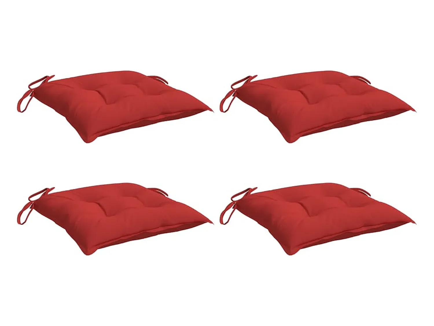 Clicnbuy Ropa De Casa^Cojines de palets de jardín 4 unidades tela Oxford 50x50x7 cm Rojo